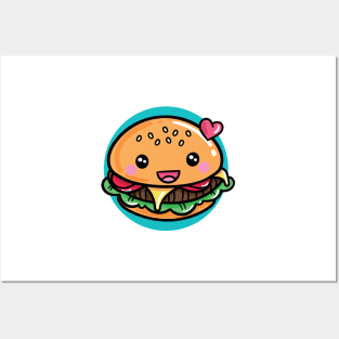 Kawaii Burger Posters and Art